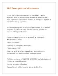 FLE Exam questions with answers