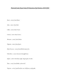 National Latin Exam (Latin II) Questions And Answers 2025/2026