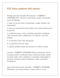 FLE Exam questions with answers