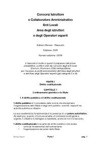 Concorsi Istruttore e Collaboratore Amministrativo Enti Locali Cat. C e B RIASSUNTO LIBRO