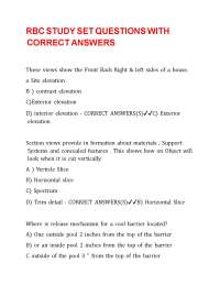 RBC STUDY SET QUESTIONS WITH CORRECT ANSWERS