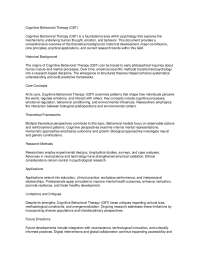 Cognitive Behavioral Therapy