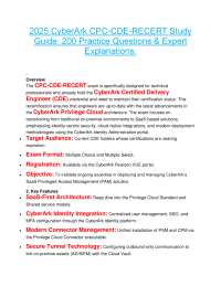 2025 CyberArk CPC-CDE-RECERT Study Guide: 200 Practice Questions & Expert Explanations.
