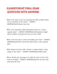 ILEARNTOBOAT FINAL EXAM QUESTIONS WITH ANSWERS.