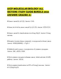 ASCP MOLECULAR BIOLOGY ALL SECTIONS STUDY GUIDE BUNDLE 2026 ANSWERS GRADED A+