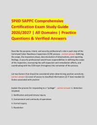 SPēD SAPPC Comprehensive Certification Exam Study Guide 2026/2027 | All Domains | Prac