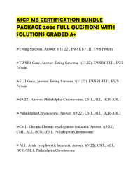 ASCP MB CERTIFICATION BUNDLE PACKAGE 2026 FULL QUESTIONS WITH SOLUTIONS GRADED A+