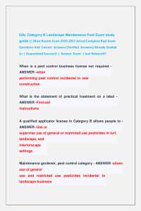 QAL Category B Landscape Maintenance Post Exam study guide || Most Recent Exam 2026-2027