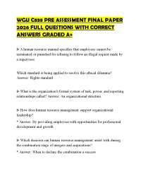 WGU C838 PRE ASSESSMENT FINAL PAPER 2026 FULL QUESTIONS WITH CORRECT ANSWERS GRADED A+