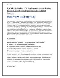 RICXI-150 Ruckus ICX Implementer Accreditation Exam |Latest Questions and Detailed Answers