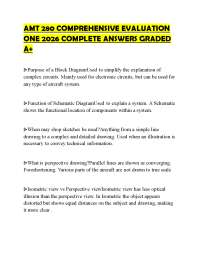 AMT 280 COMPREHENSIVE EVALUATION ONE 2026 COMPLETE ANSWERS GRADED A+