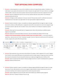risposte uffciali esame idcert digcompedu + materiale d’esame