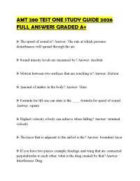 AMT 280 TEST ONE STUDY GUIDE 2026 FULL ANSWERS GRADED A+