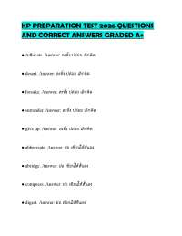 KP PREPARATION TEST 2026 QUESTIONS AND CORRECT ANSWERS GRADED A+