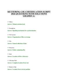 KETTERING CSE CERTIFICATION SCRIPT 2026 QUESTIONS WITH SOLUTIONS GRADED A+