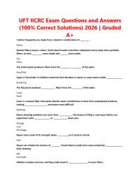 UFT IICRC Exam Questions and Answers (100% Correct Solutions) 2026 | Graded A+