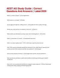 AEST AG Study Guide | Correct Questions And Answers | Latest 2026