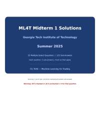 ML4T Midterm 1 Solutions Summer 2025, Georgia Tech Institute of Technology