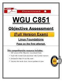 WGU C851 Linux Foundations OA 2026/2027 (PDF) | Linux Foundations | WGU