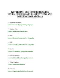 KETTERING CSE COMPREHENSIVE STUDY GUIDE 2026 FULL QUESTIONS AND SOLUTIONS GRADED A+