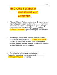 BSG QUIZ 1 2026\2027 QUESTIONS AND ANSWERS.