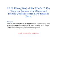 APUSH Exam Review 2026/2027: Key Concepts & Practice Test