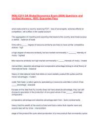 WGU C211 OA Global Economics Exam (2026) Questions