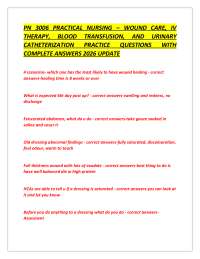 PN 3006 PRACTICAL NURSING – WOUND CARE, IV THERAPY, BLOOD TRANSFUSION, AND URINARY CATHE