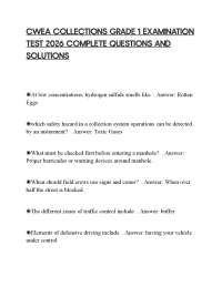 CWEA COLLECTIONS GRADE 1 EXAMINATION TEST 2026 COMPLETE QUESTIONS AND SOLUTIONS