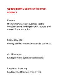 Updated BUAD Exam 3 with correct answers