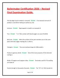 Boilermaker Certification 2026 – Revised Final Examination Guide.
