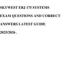SkyWest ERJ 175 Systems Exam: Complete Study Guide & Questions (2025-2026)
