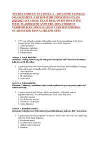 NEVADA COMLEX-USA LEVEL 3 – ADVANCED CLINICAL MANAGEMENT / OSTEOPATHIC PRINCIPLES EXAM 2