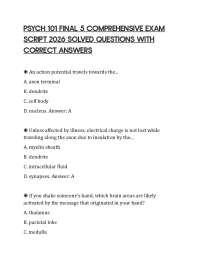 PSYCH 101 FINAL 5 COMPREHENSIVE EXAM SCRIPT 2026 SOLVED QUESTIONS WITH CORRECT ANSWERS