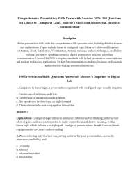 "Ultimate Communication Studies Exam Review: 100 Presentation Skills Questions with Detail