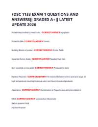 FDSC 1133 EXAM 1 QUESTIONS AND ANSWERS|| GRADED A+|| LATEST UPDATE 2026