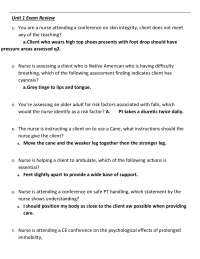 Nursing Unit 1 Exam Review: 50 Practice Questions & Answers | Fundamentals