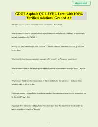 GDOT Asphalt QC level 1 test with 100% solution | Already graded A+ |