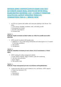 NEVADA APRN CERTIFICATION EXAM 2026/2027 ACCURATE EXAM REAL QUESTIONS WITH WELL ELABOR