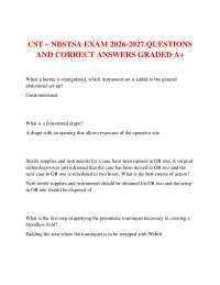 CST – NBSTSA EXAM 2026-2027 QUESTIONS AND CORRECT ANSWERS GRADED A+