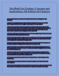 Test Bank For Ecology: Concepts and Applications, 9th Edition All Chapters