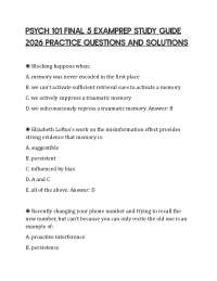 PSYCH 101 FINAL 5 EXAMPREP STUDY GUIDE 2026 PRACTICE QUESTIONS AND SOLUTIONS