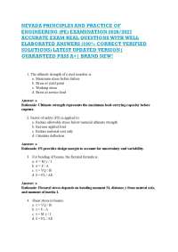 NEVADA PRINCIPLES AND PRACTICE OF ENGINEERING (PE) EXAMINATION 2026/2027 ACCURATE EXAM