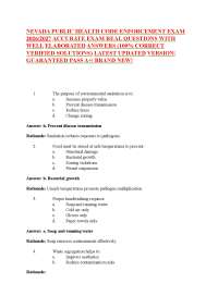 NEVADA PUBLIC HEALTH CODE ENFORCEMENT EXAM 2026/2027 ACCURATE EXAM REAL QUESTIONS WITH W