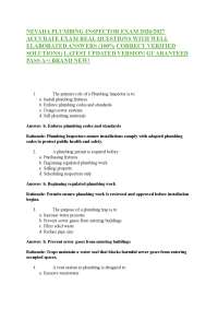NEVADA PLUMBING INSPECTOR EXAM 2026/2027 ACCURATE EXAM REAL QUESTIONS WITH WELL ELABORAT