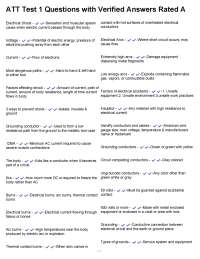ATT Test 1 Questions with Verified Answers Rated A
