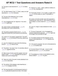 AP MCQ 1 Test Questions and Answers Rated A