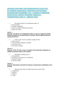 NEVADA UNIFORM CPA EXAMINATION 2026/2027 ACCURATE EXAM REAL QUESTIONS WITH WELL ELABOR