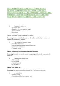 NEVADA PROPERTY AND CASUALTY INSURANCE LICENSE EXAM 2026/2027 ACCURATE EXAM REAL QUESTIO