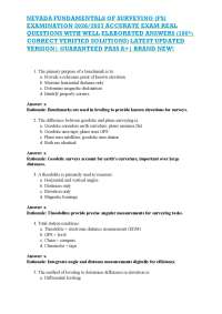 NEVADA FUNDAMENTALS OF SURVEYING (FS) EXAMINATION 2026/2027 ACCURATE EXAM REAL QUESTIO